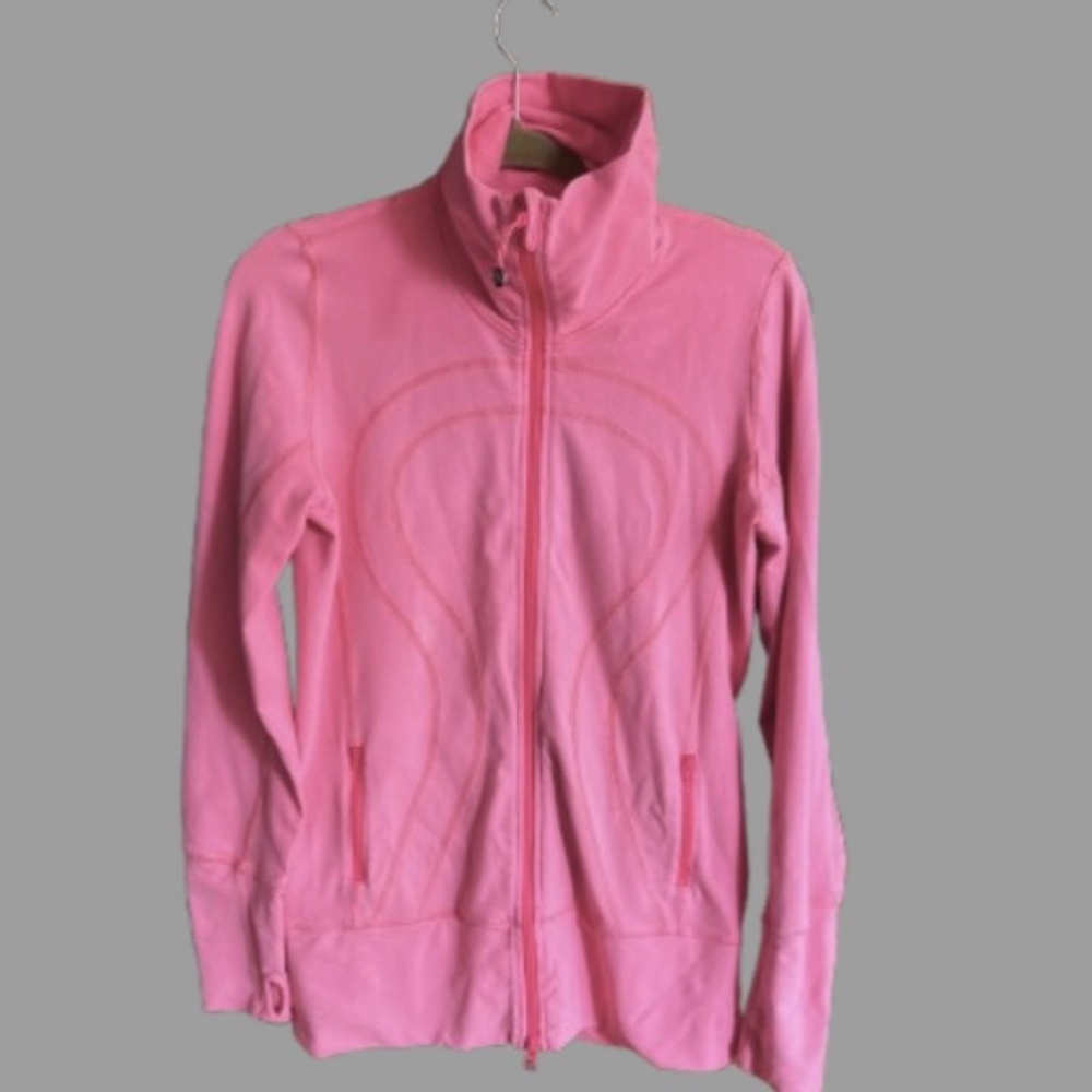 LULULEMON hot pink full zip long jacket size 8